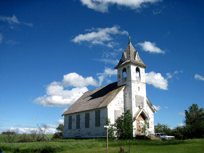 Old Abandoned Church under the sky photo