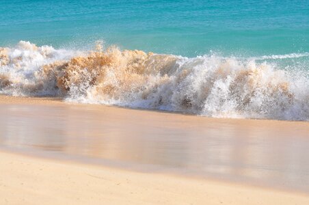 Sandy beach cape verde wave photo