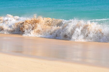 Sandy beach cape verde wave