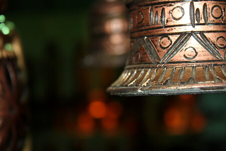 Brass Metal Bell Closeup