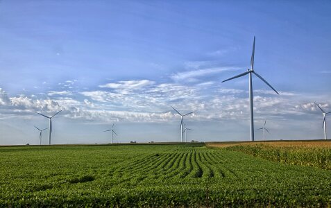 Green energy sky clouds photo