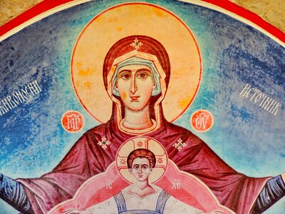 Christ icon mother