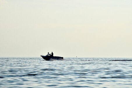 Boating in the sea photo