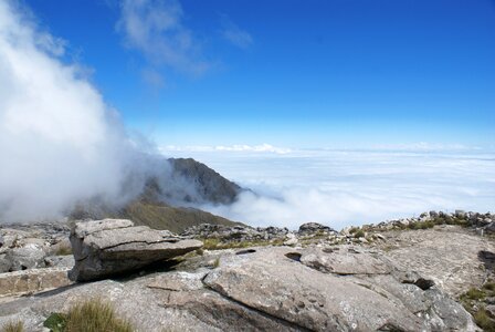 Mountain landscape blue photo