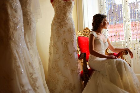 Salon boutique wedding dress photo
