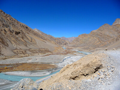 Mountain Landscape at Ladakh, India photo