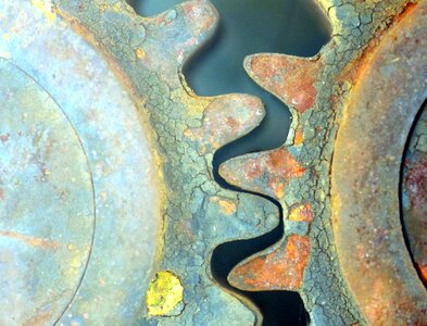 Brown cast iron detail