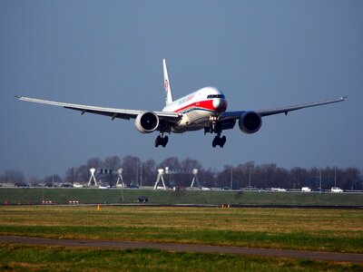 Airplane landing airport photo