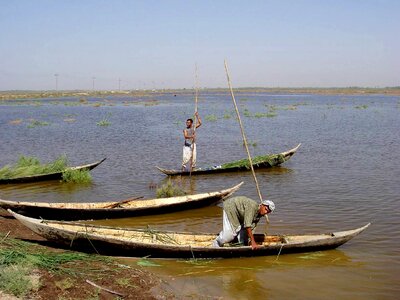 Boats marshlands photo