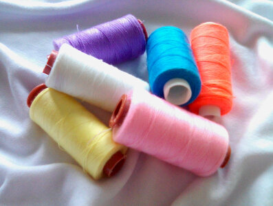 Coloring Sewing Threads Photo photo