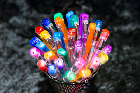 Colorful ballpoint pen photo