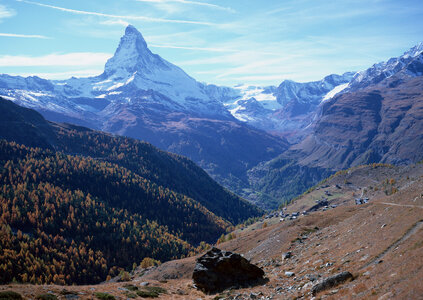 Matterhorn mountain of zermatt switzerland photo