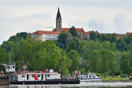 Castle church tower Croatia photo