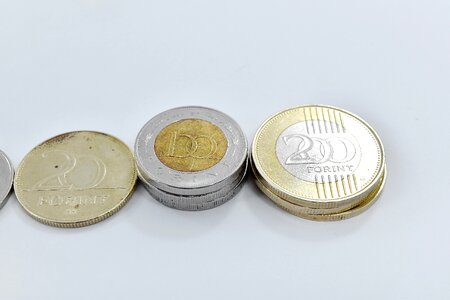 Brass coins European photo