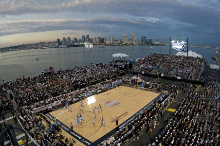 Aircraft carrier basketball court