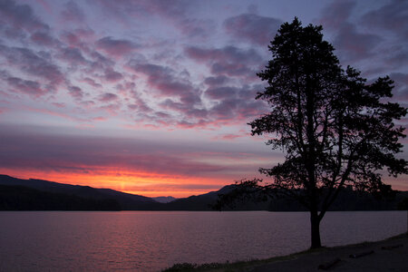 Lake Sunset Clouds photo