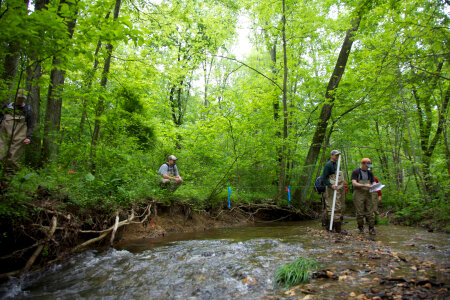 FWS employees surveying and assessing rivers and streams-1