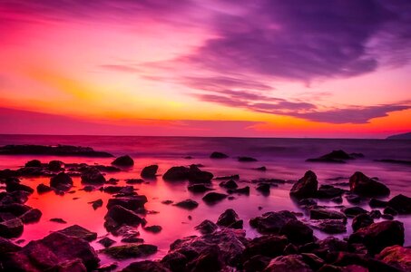 Backlight bay beach photo