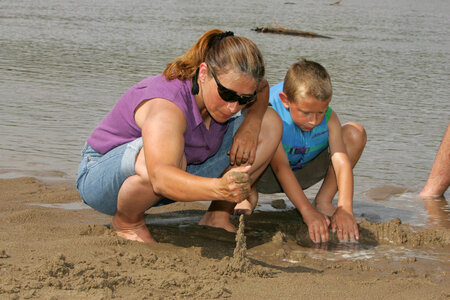 Sandcastle building photo