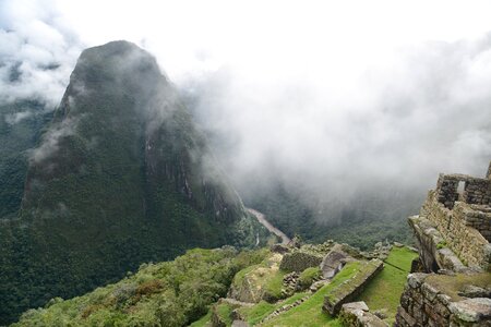 Machu Picchu is a UNESCO World Heritage Site in Peru photo