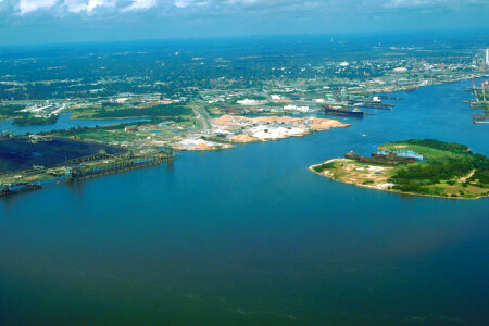 Mobile, Alabama from the Gulf of Mexico