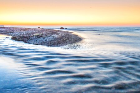 Beach coast dusk