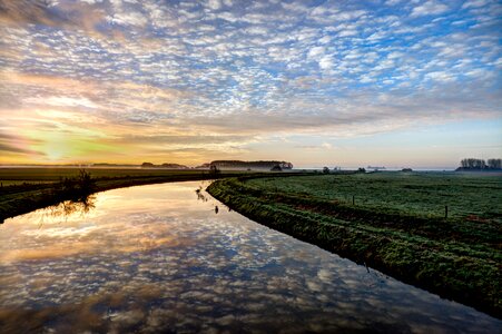 Blue sky clouds landscape