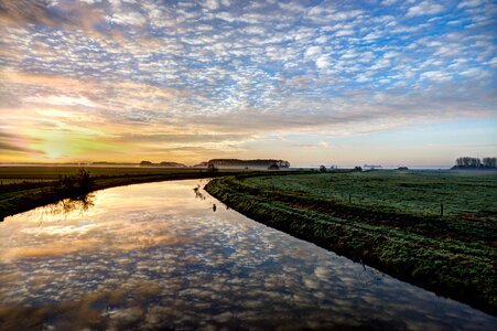 Blue sky clouds landscape photo