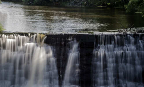 Closeup view of the Waterfall at Dells Mill