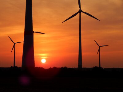Romance wind energy sky
