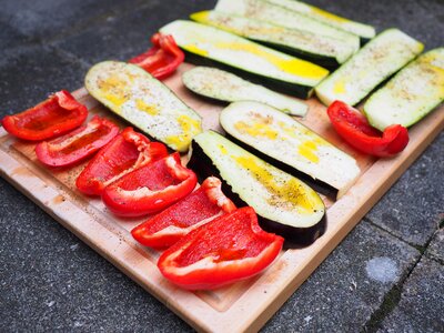 Grilled vegetables zucchini peppery