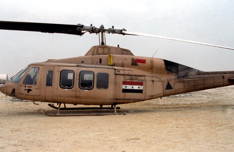 Iraqi Air Force Bell 214ST transport helicopter in the Gulf War photo