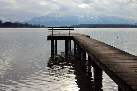 Lake chiemsee distant view photo