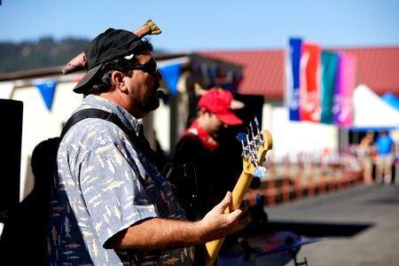 Festival husband playing