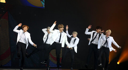 K-pop Idol Group BTS at KCON France in Paris photo