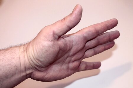 Hand signals finger skin photo