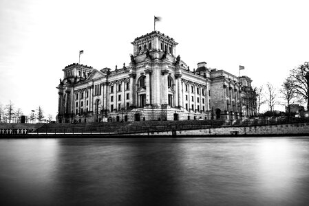 Architecture black and white building photo