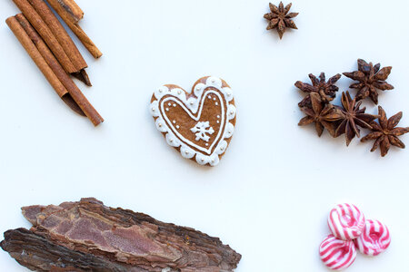 Cute homemade Christmas cinnamon gingerbread photo