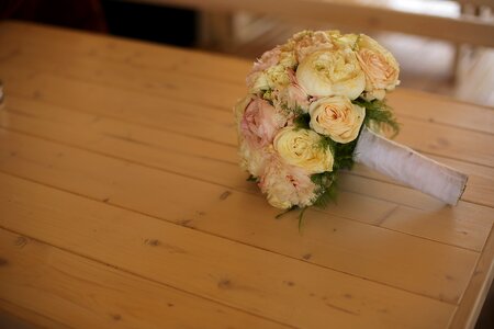 Wedding Bouquet arrangement roses photo