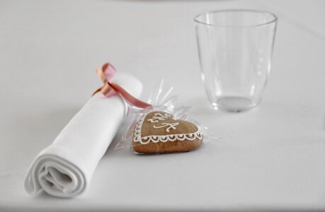 Cookie glass napkin photo