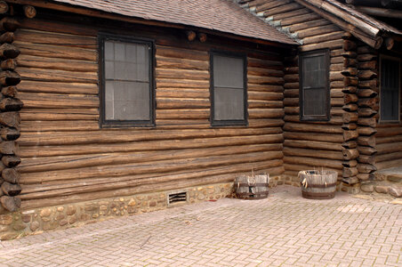 Side of Wooden Cabin