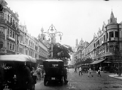 Streets of Rio De Janeiro around 1910, Brazil photo