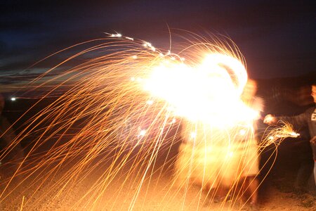 Celebration pyrotechnics lights photo