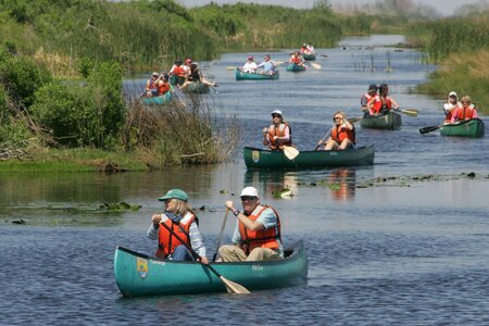 Canoe education group photo