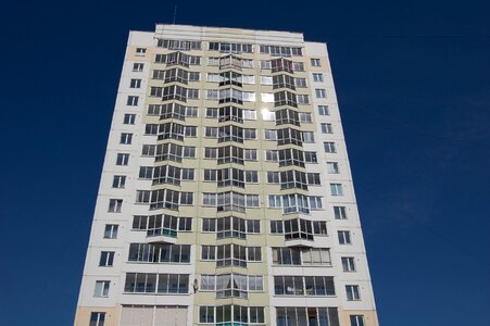 Multistory building street window photo