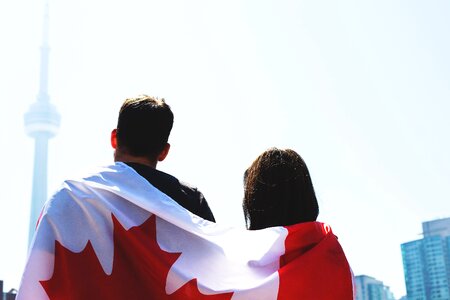 Canada Flag Couple photo