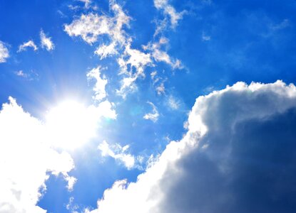 Air blue sky clouds photo