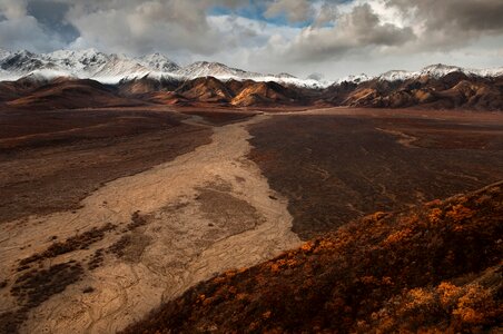 Landscape of Polychromel Denali National Park Alaska photo