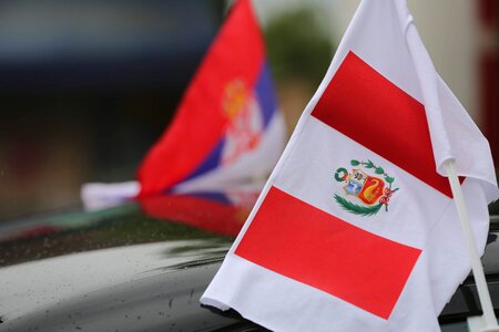Peru flag Serbia