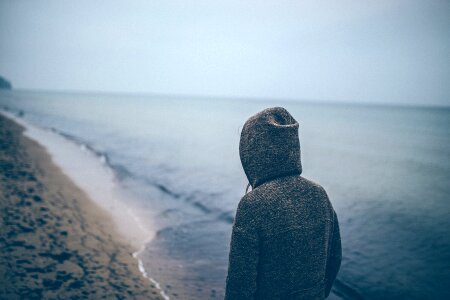 Walking on the beach photo